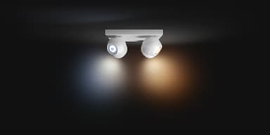 Philips Hue Buckram vit spotlight-platta 4x5W