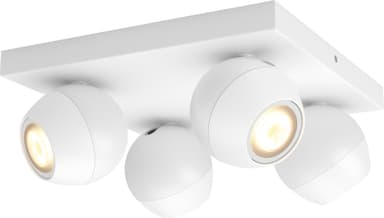 Philips Hue Buckram vit spotlight-platta 4x5W