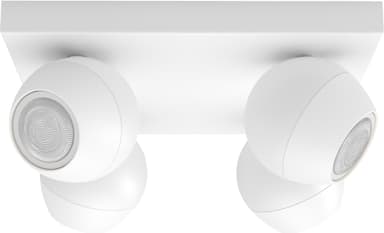 Philips Hue Buckram vit spotlight-platta 4x5W