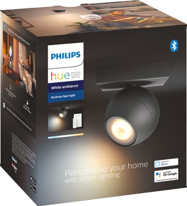 Philips Hue Buckram svart spotlight