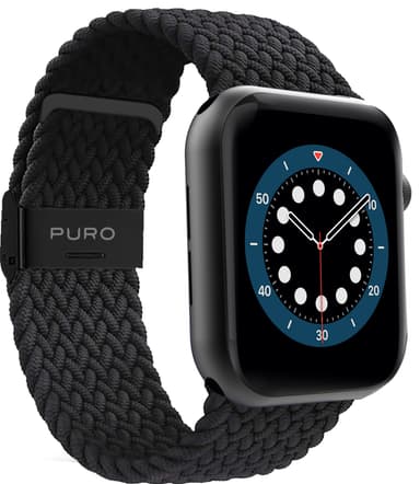 Puro Apple Watch 42-45mm Loop klockarmband (svart)