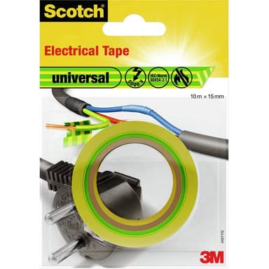 3M universal 4401YG Isoleringstejp Scotch® Gul, Grön (L x B) 10 m x 15 mm 1 st