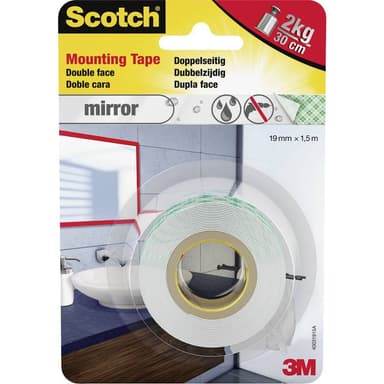 3M Scotch 40031915 Monteringsband Vit (L x B) 1.5 m x