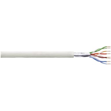 LogiLink CPV0013 Nätverkskabel CAT 5e F/UTP 4 x 2 x 0.13 mm² Grå 100 m