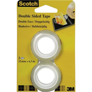 3M FT-5100-4927-1 136R2 Dubbelsidiga tejp Scotch® 665 Transparent (L x B) 6.3 m x 12 mm 2 st
