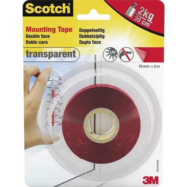 3M Scotch 40041950 Monteringsband Transparent (L x B) 5