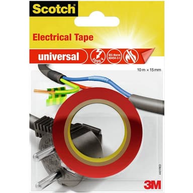 3M universal 4401RED Isoleringstejp Scotch® Röd (L x B) 10 m x 15 mm 1 st
