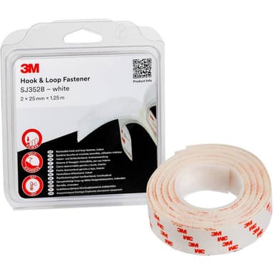 Kardborreband för fastlimning (L x B) 1.25 m x 25 mm