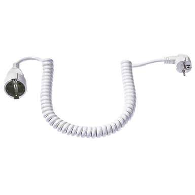 Bachmann 672281 Ström Förlängningskabel 16 A Vit 4.00 m Spiralkabel