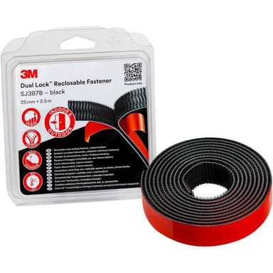 Kardborreband för fastlimning (L x B) 2.5 m x 25 mm