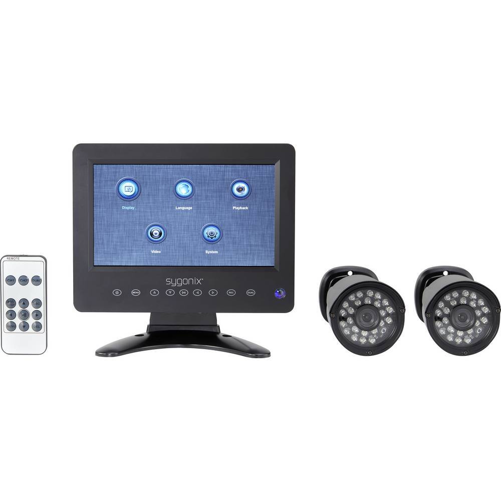 Sygonix SY-4600588 AHD Övervakningskameraset 2 kanaler