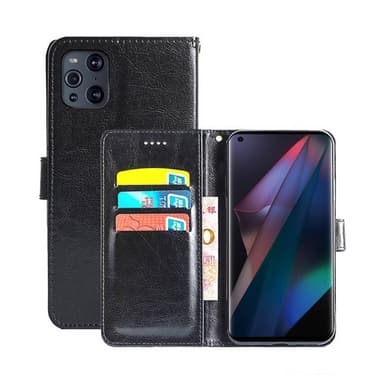 Mobilplånbok 3-kort Oppo Find X3 Pro 5G  - Svart