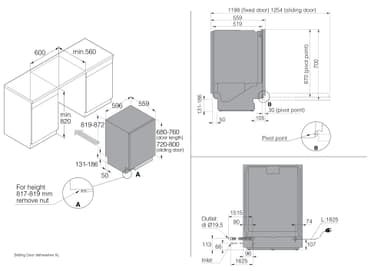 Asko diskmaskin DSD8237 helt integrerad