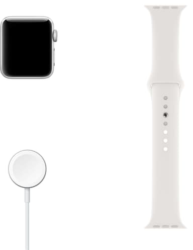 Apple Watch Series 3 42 mm (vitt sportband)
