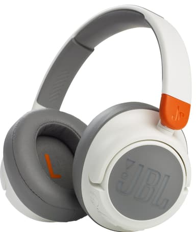 JBL Jr460NC trådlösa on-ear hörlurar (vita)