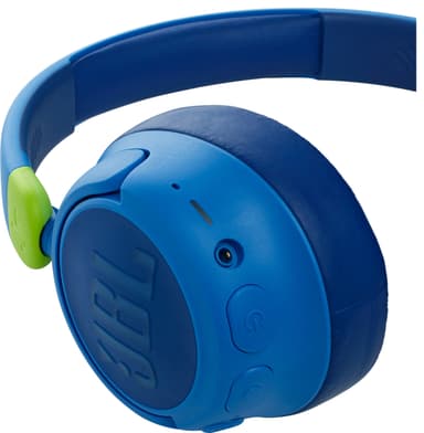 JBL Jr460NC trådlösa on-ear hörlurar (blå)