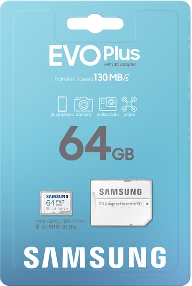 Samsung EVO Plus micro SD minneskort (64GB)