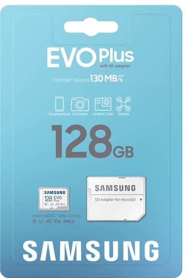 Samsung EVO Plus micro SD minneskort (128GB)