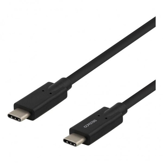 Kabel USB-C till USB-C 2 meter Svart