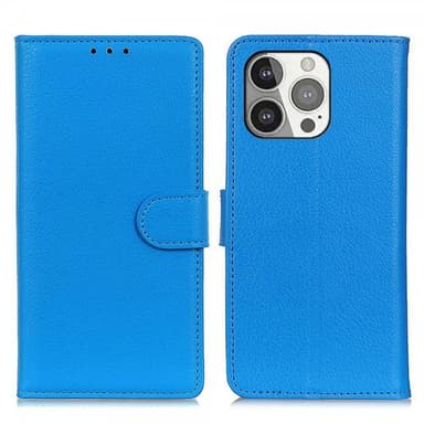 Nordic Covers iPhone 13 Pro Fodral Litchi Blå