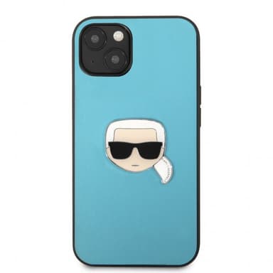 Karl Lagerfeld iPhone 13 Mini Skal Metal Logo Blå