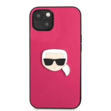 Karl Lagerfeld iPhone 13 Mini Skal Metal Logo Rosa