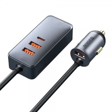Baseus Billaddare Share Together 120W 3 USB-A & 1 USB-C Svart