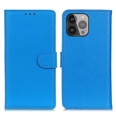 Nordic Covers iPhone 13 Pro Max Fodral Litchi Blå