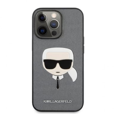 Karl Lagerfeld iPhone 13 Pro Skal Embossed Karl Silver