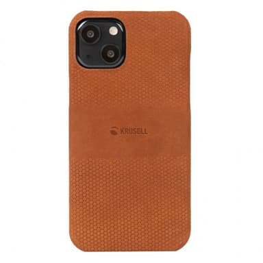 Krusell iPhone 13 Mini Skal Leather Cover Cognac