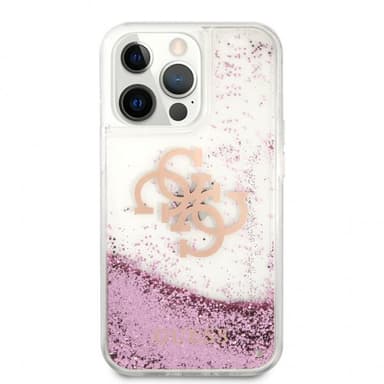 Guess iPhone 13 Pro Max Skal Liquid Glitter Rosa