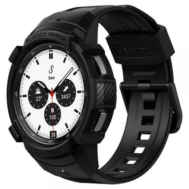 Spigen Samsung Galaxy Watch 4 Classic 42mm Skal med armband Rugged Armor Pro Svart