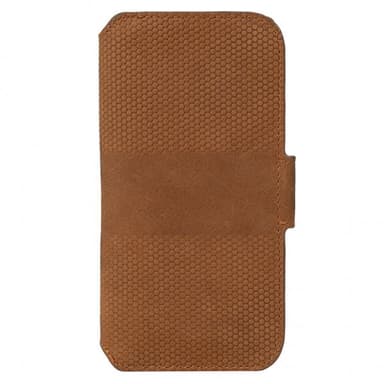 Krusell iPhone 13 Fodral Leather PhoneWallet Cognac