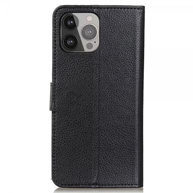 Nordic Covers iPhone 13 Pro Max Fodral Litchi Raven Black