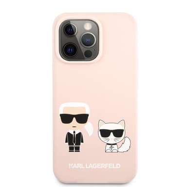 Karl Lagerfeld iPhone 13 Pro Skal Karl & Choupette Ljusrosa