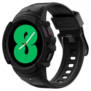 Spigen Samsung Galaxy Watch 4/5 44mm Skal med armband Rugged Armor Pro Svart