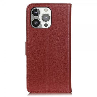 Nordic Covers iPhone 13 Pro Fodral Litchi Brun