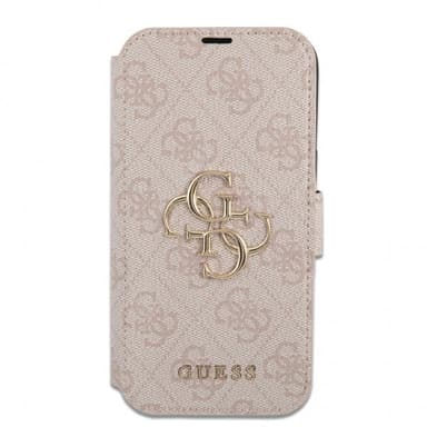 Guess iPhone 13 Pro Max Fodral Metal Logo Rosa