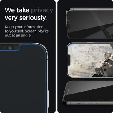 Spigen iPhone 13 Pro Max/iPhone 14 Plus Skärmskydd GLAS.tR EZ Fit Privacy 2-pack