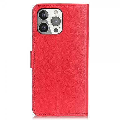 Nordic Covers iPhone 13 Pro Fodral Litchi Röd