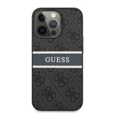 Guess iPhone 13 Pro Max Skal Printed Stripe Grå