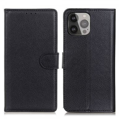 Nordic Covers iPhone 13 Pro Max Fodral Litchi Raven Black