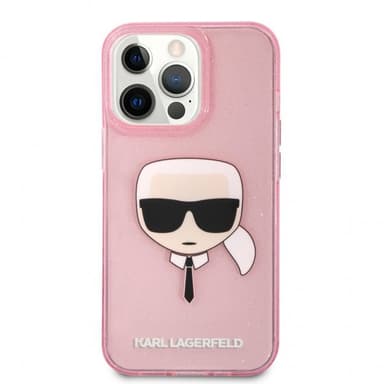Karl Lagerfeld iPhone 13 Pro Max Skal Full Glitter Rosa