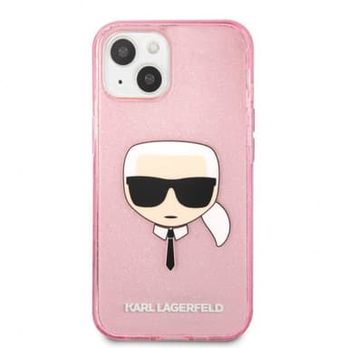 Karl Lagerfeld iPhone 13 Mini Skal Full Glitter Rosa
