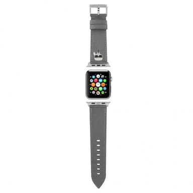 Karl Lagerfeld Apple Watch 42/44/45mm/Apple Watch Ultra Armband Saffiano Silver