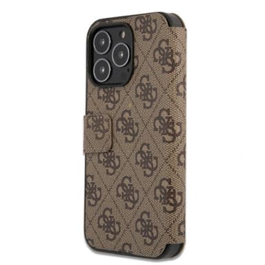 Guess iPhone 13 Pro Max Fodral Metal Logo Brun