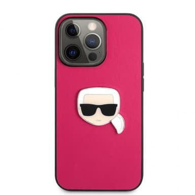 Karl Lagerfeld iPhone 13 Pro Skal Metal Logo Rosa