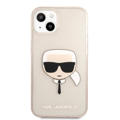 Karl Lagerfeld iPhone 13 Mini Skal Full Glitter Guld