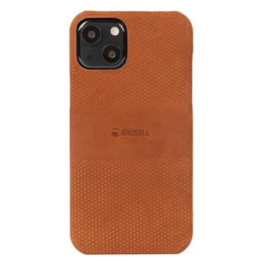 Krusell iPhone 13 Skal Leather Cover Cognac