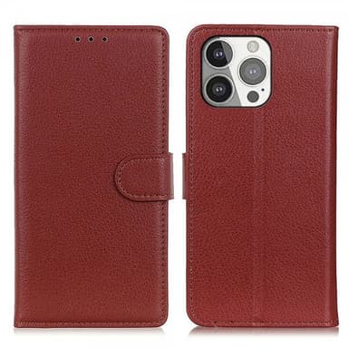 Nordic Covers iPhone 13 Pro Fodral Litchi Brun